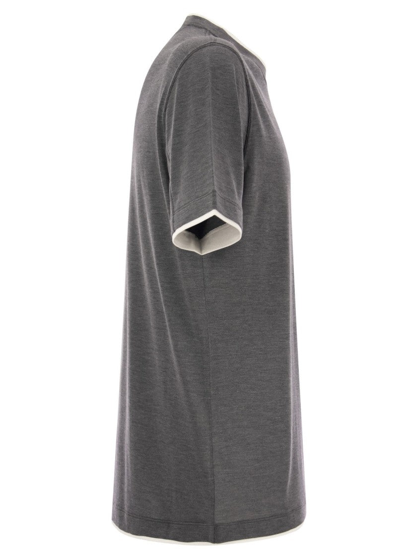 Brunello Cucinelli Silk And Cotton T-Shirt