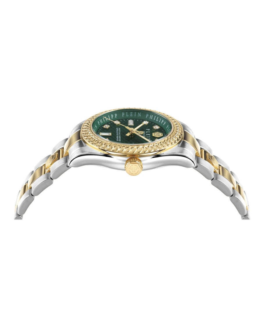 Philipp Plein Quartz Movement Bracelet Watch With Green Sunray Dial