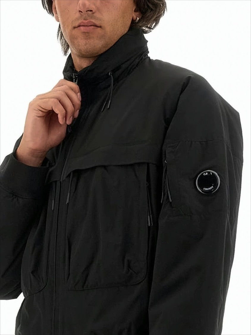 C.P. Company High Collar Padded Jacket With Distinctive Logo Detail