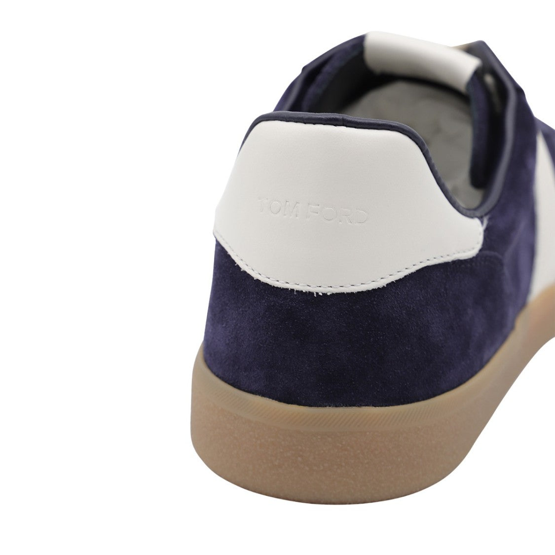 Tom Ford Navy Blue Suede Sneakers