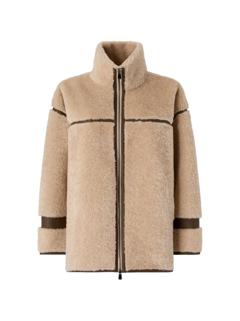 Pinko Boxy Teddy Jacket With High Collar