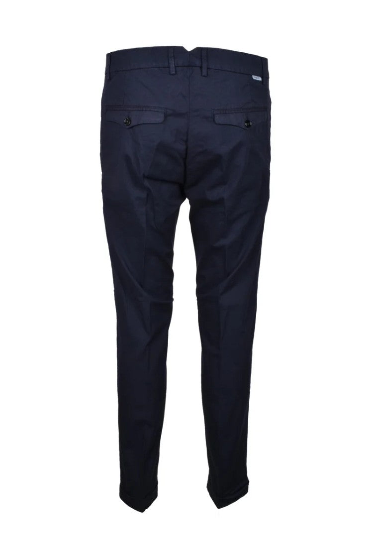 True Nyc Blue Stretch Cotton Pants
