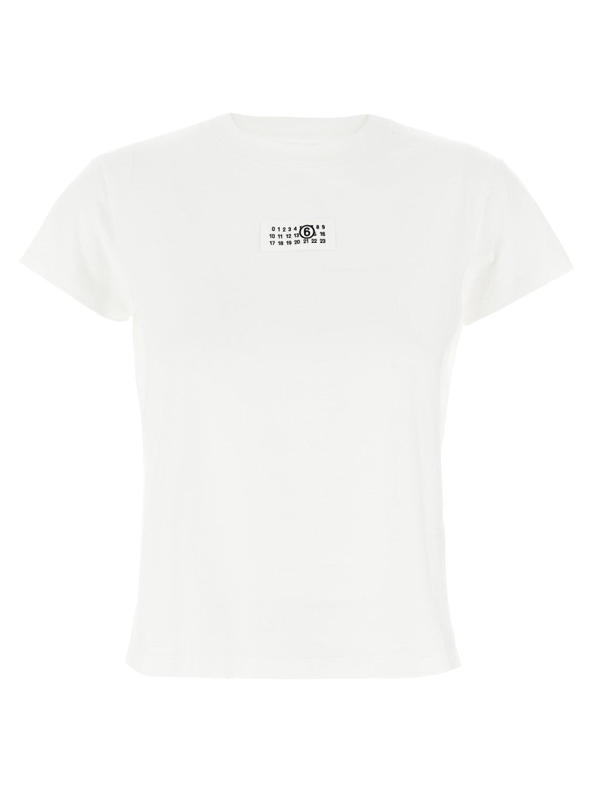 Mm6 By Maison Margiela Crewneck T-Shirt With Front Logo Patch Detail