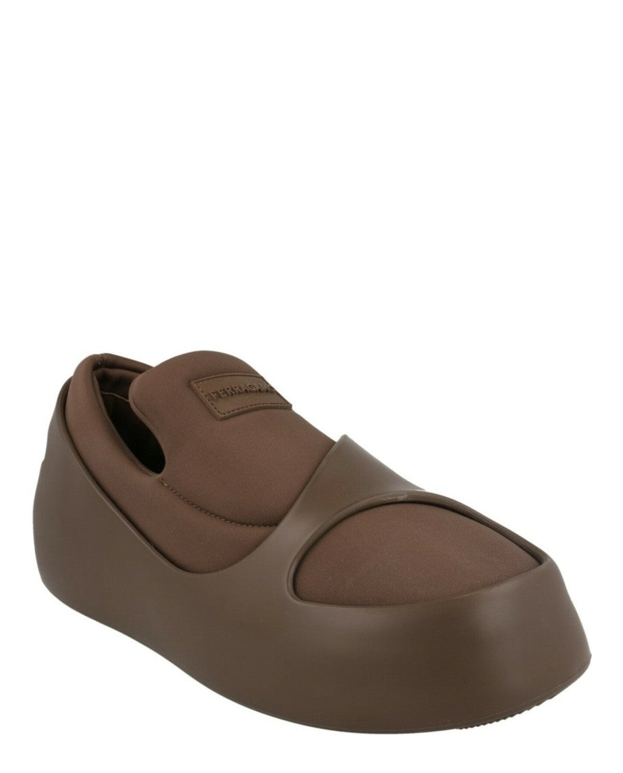 Ferragamo Lunar Paneled Slip-On Sneakers
