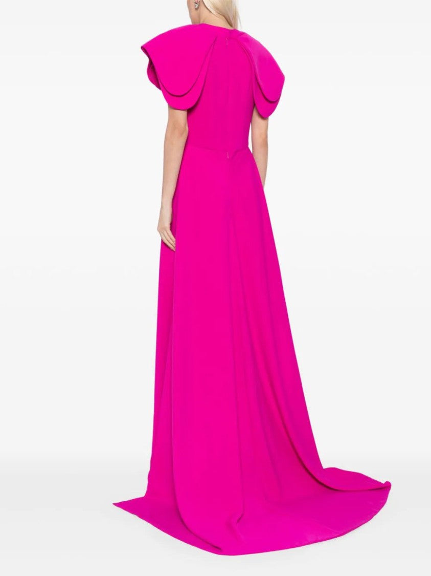 Saiid Kobeisy Crepe Jumpsuit, With Back Overskirt