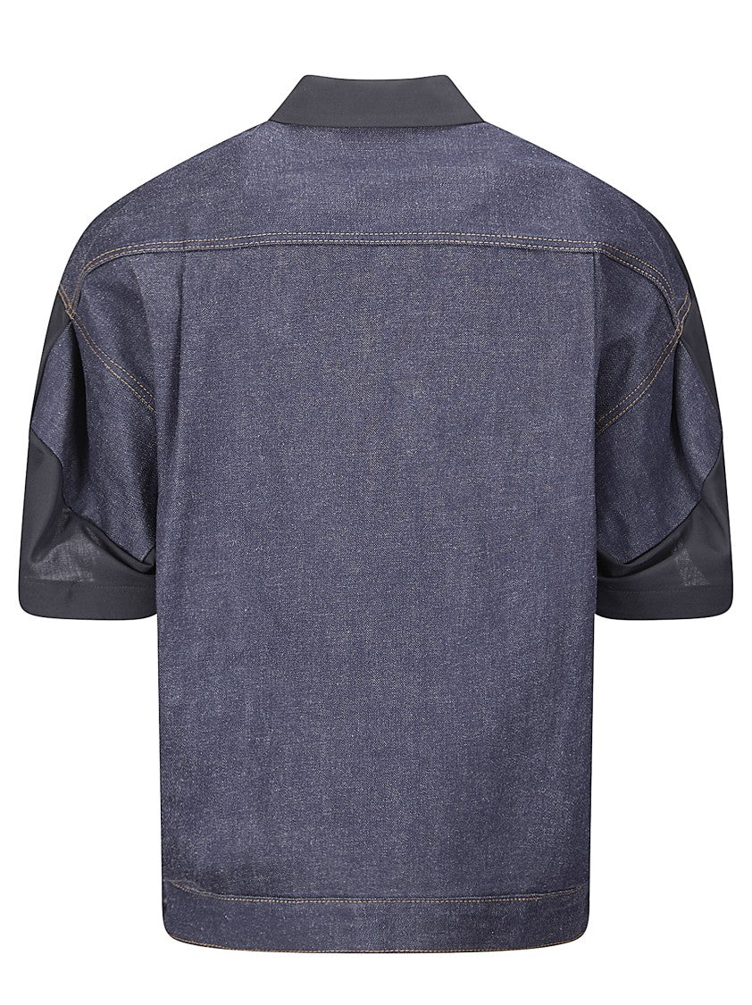 Sacai Suiting-Inspired Denim Blend Top