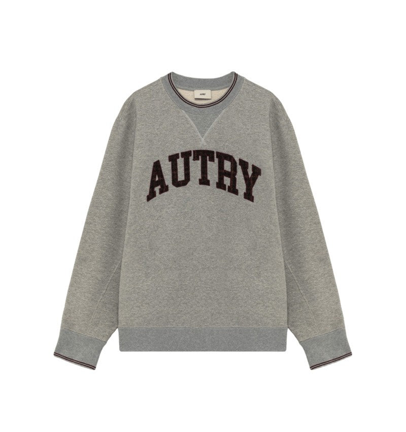 Autry Relaxed-Fit Grey Cotton Sweatshirt