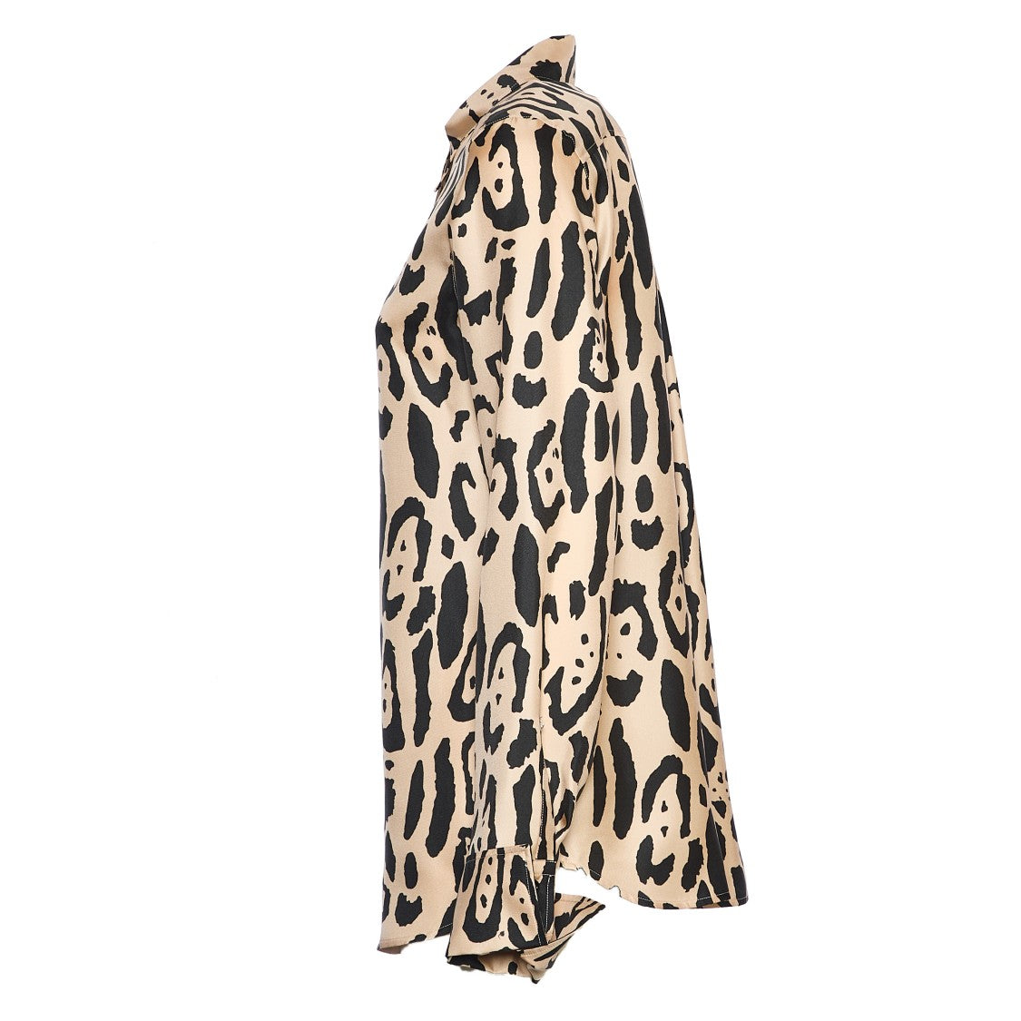 Sportmax Animal Print Silk Fitted Shirt