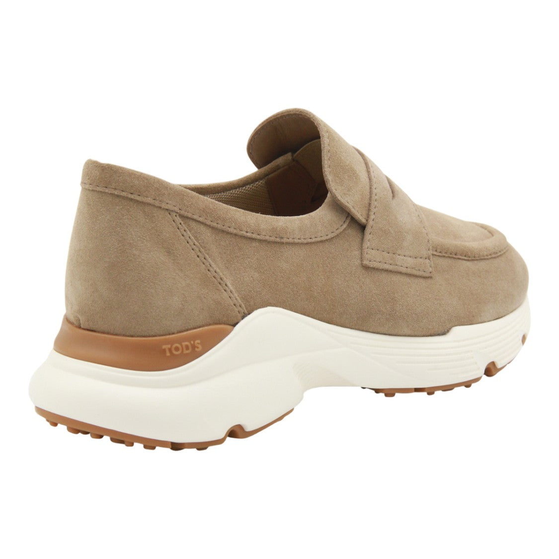 Tod's Suede Loafer Flats With Rubber Sole