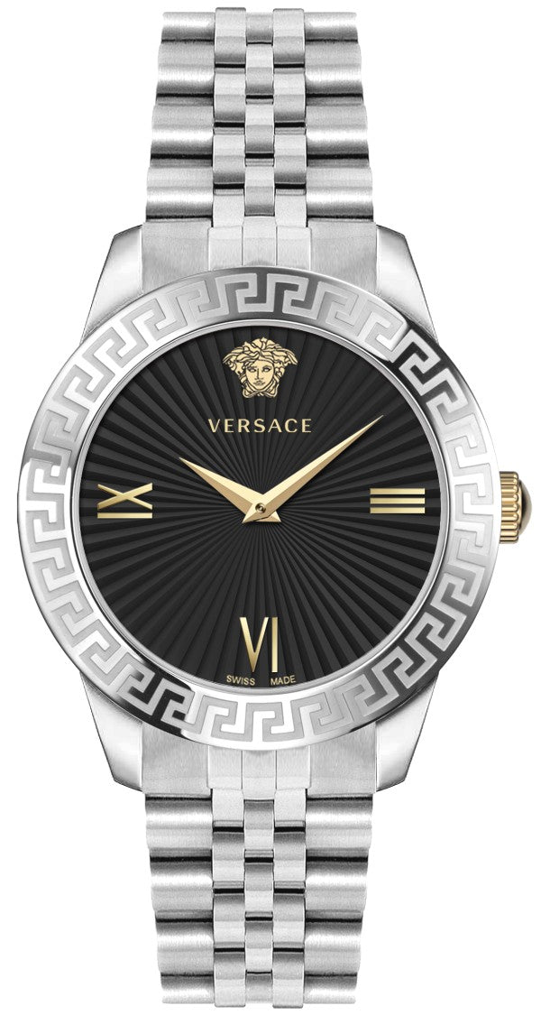 Versace Greca Collection 38Mm Stainless Steel Quartz Watch