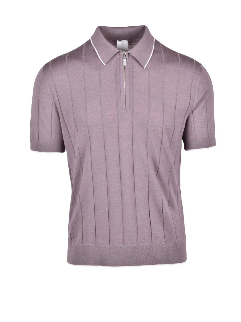 Eleventy Red Men Wool Knitted Polo