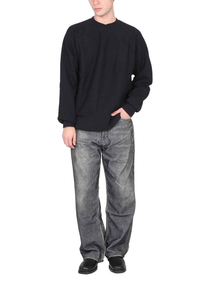 Engineered Garments Minimalist Crewneck Sweatshirt With Raglan Sleeves