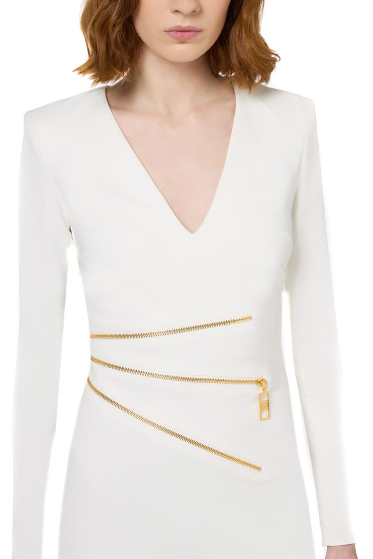 Elisabetta Franchi Deep V-Neck Mini Dress