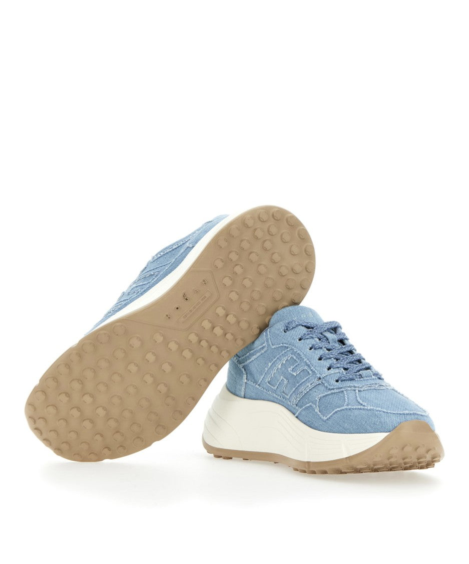 Hogan Light Blue Denim Sneakers