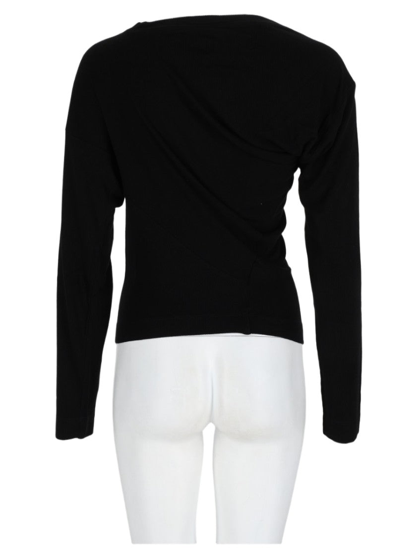 Vivienne Westwood Black Long-Sleeve Viscose-Blend Top