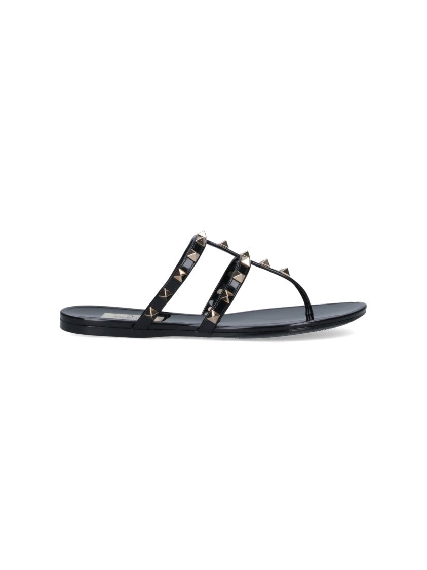 Valentino Garavani 'Roman Studs' Sandals – Black