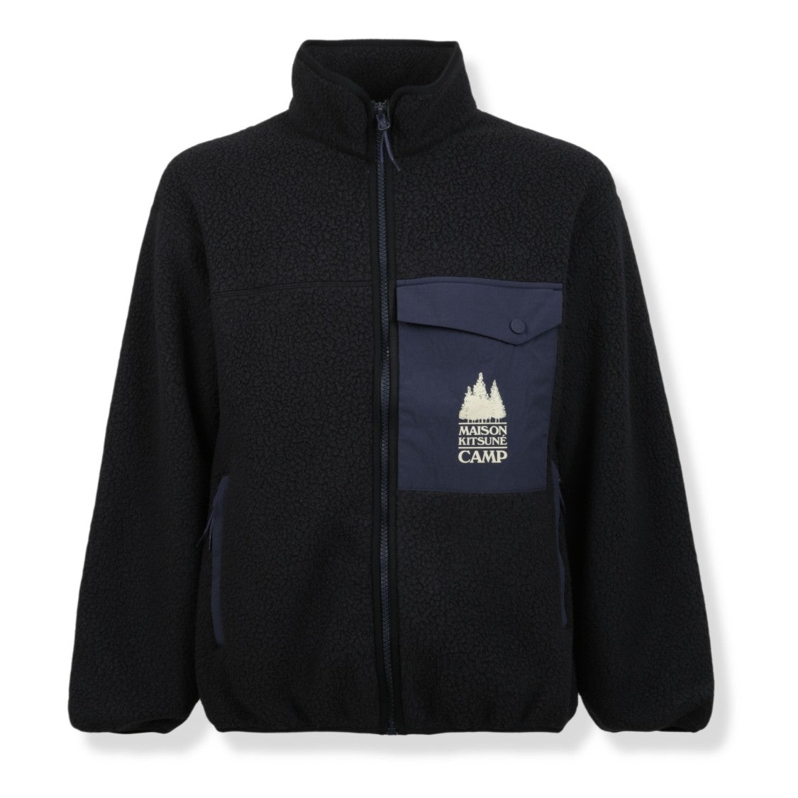Maison Kitsuné Comfort-Fit Fleece Jacket With High Collar