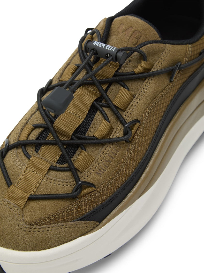 Moon Boot Brown Suede And Polyester Sneakers