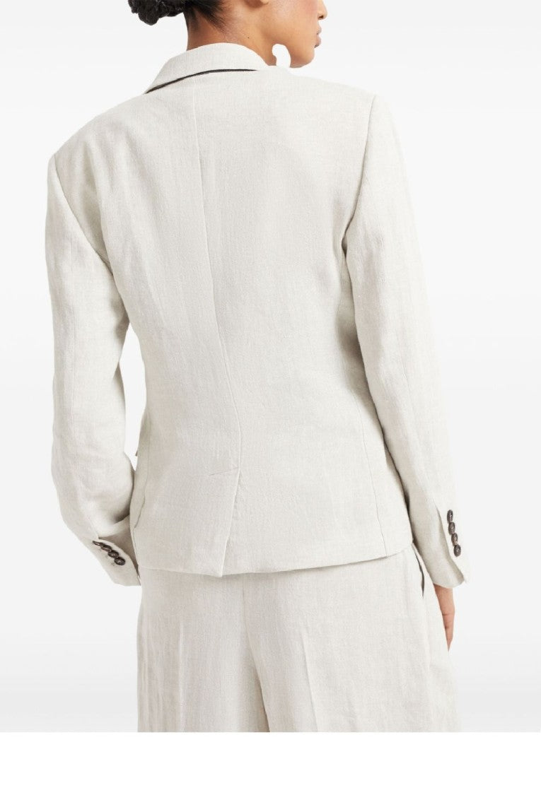 Brunello Cucinelli Beige Long Sleeve Jacket