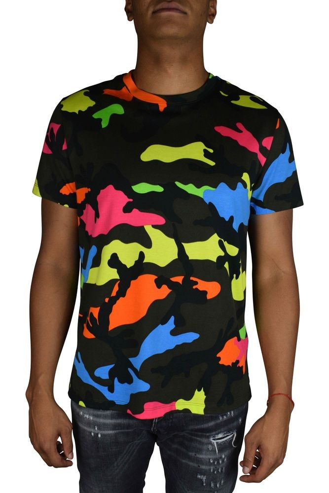 Valentino Garavani Multicolor Camouflage Print T-Shirt