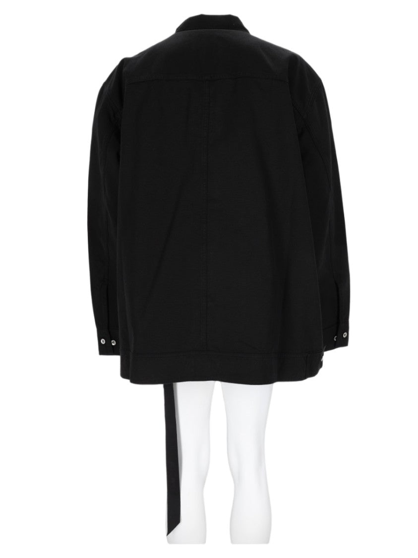 Drkshdw By Rick Owens Black Boxy Cotton Jacket