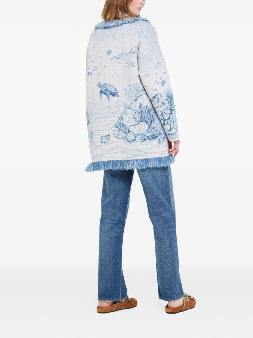 Alanui Relaxed-Fit Sweater With Shawl Collar