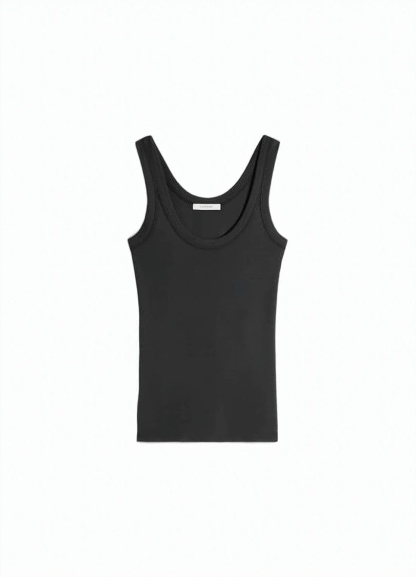 Lemaire Scoop Neck Fitted Sleeveless Top In Cotton