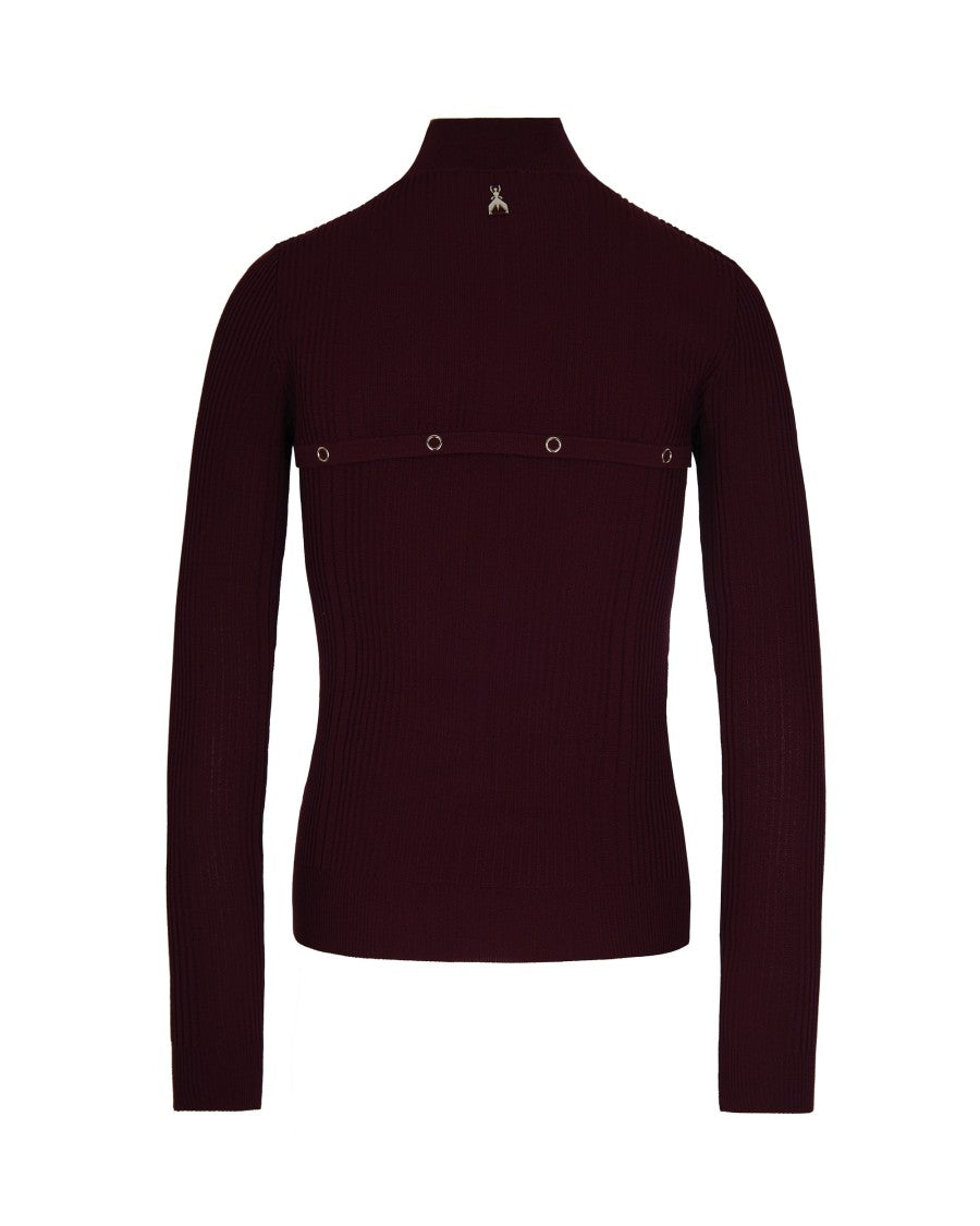 Patrizia Pepe Purple Red Viscose Blend Sweater