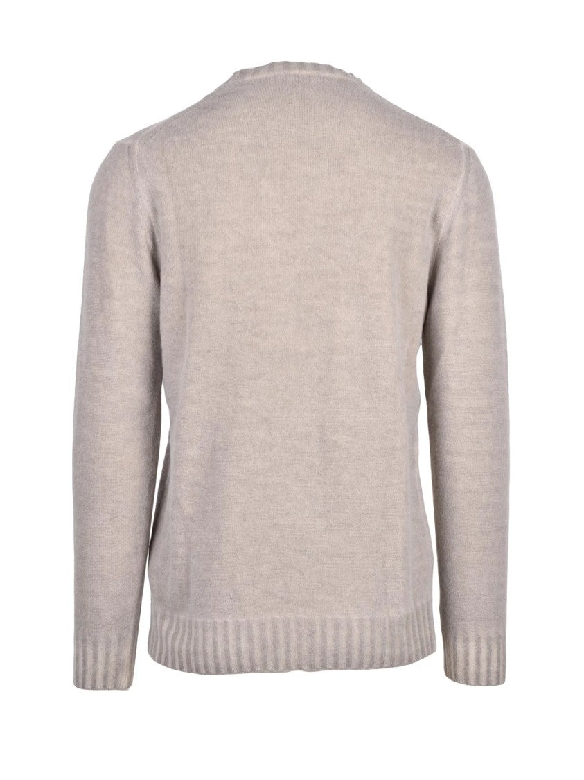 Out/Fit Fine-Knit Crewneck Pullover With Ribbed Detailing
