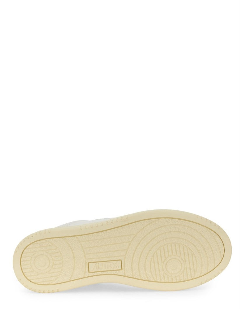 Autry Medalist Low Perforated Metallic Leather Sneakers