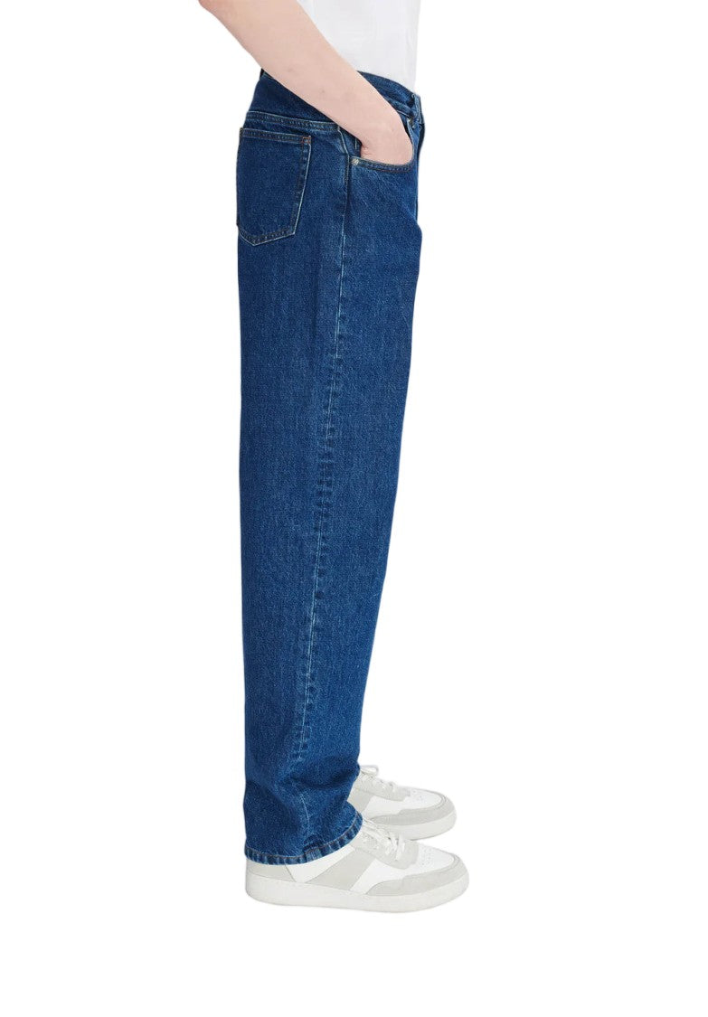 A.P.C. Wide Leg Low-Rise Jeans In Indigo Japanese Denim