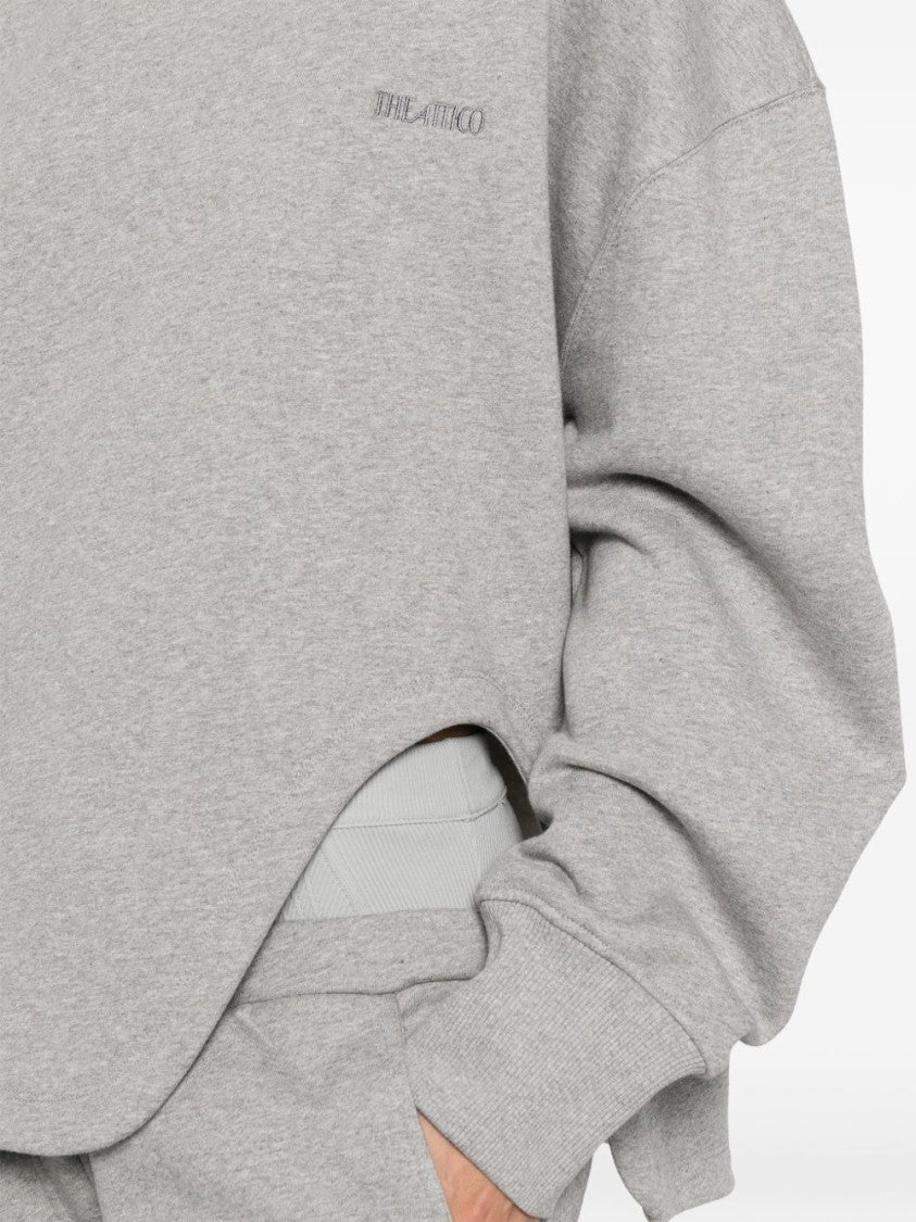 The Attico Oversized Knit Sweater With Curved Hem