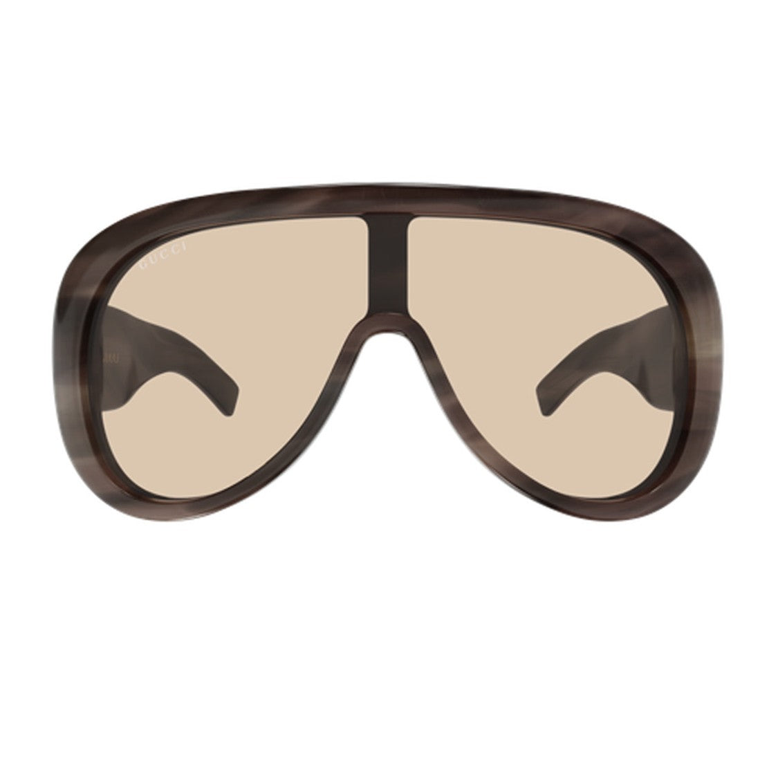 Kering Eyewear S.P.A. Havana Brown Gg2164s Acetate Large Shield Sunglasses