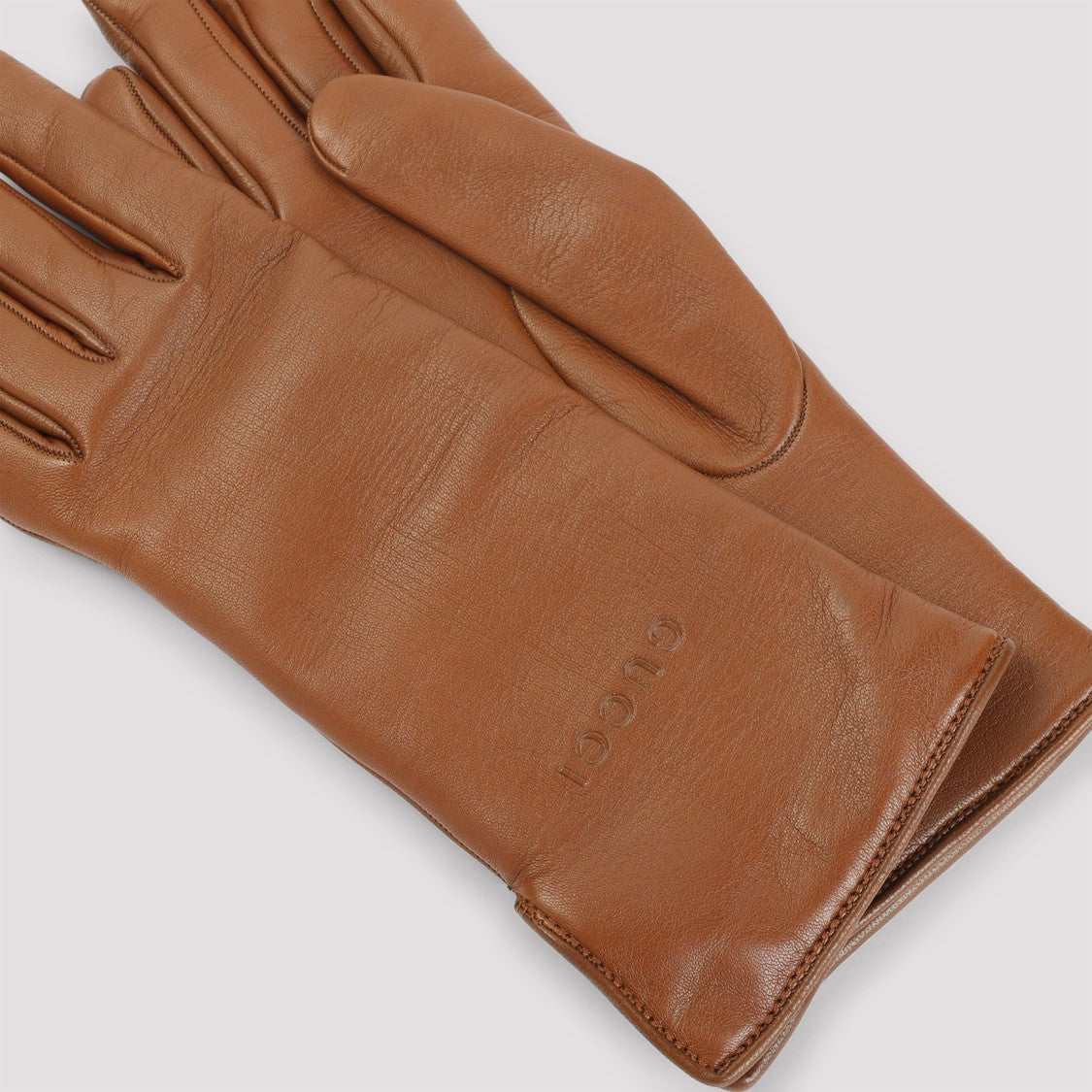 Gucci Light Brown Lamb Leather Gloves