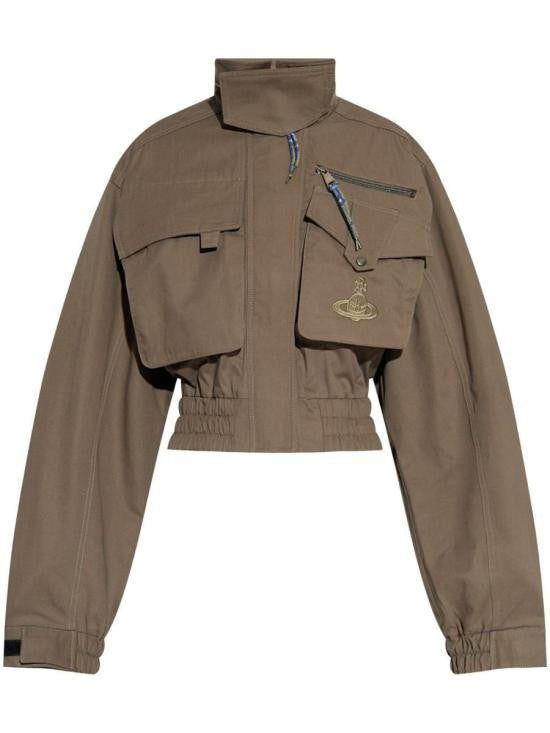 Vivienne Westwood Cropped High-Collar Jacket With Oversized Pockets