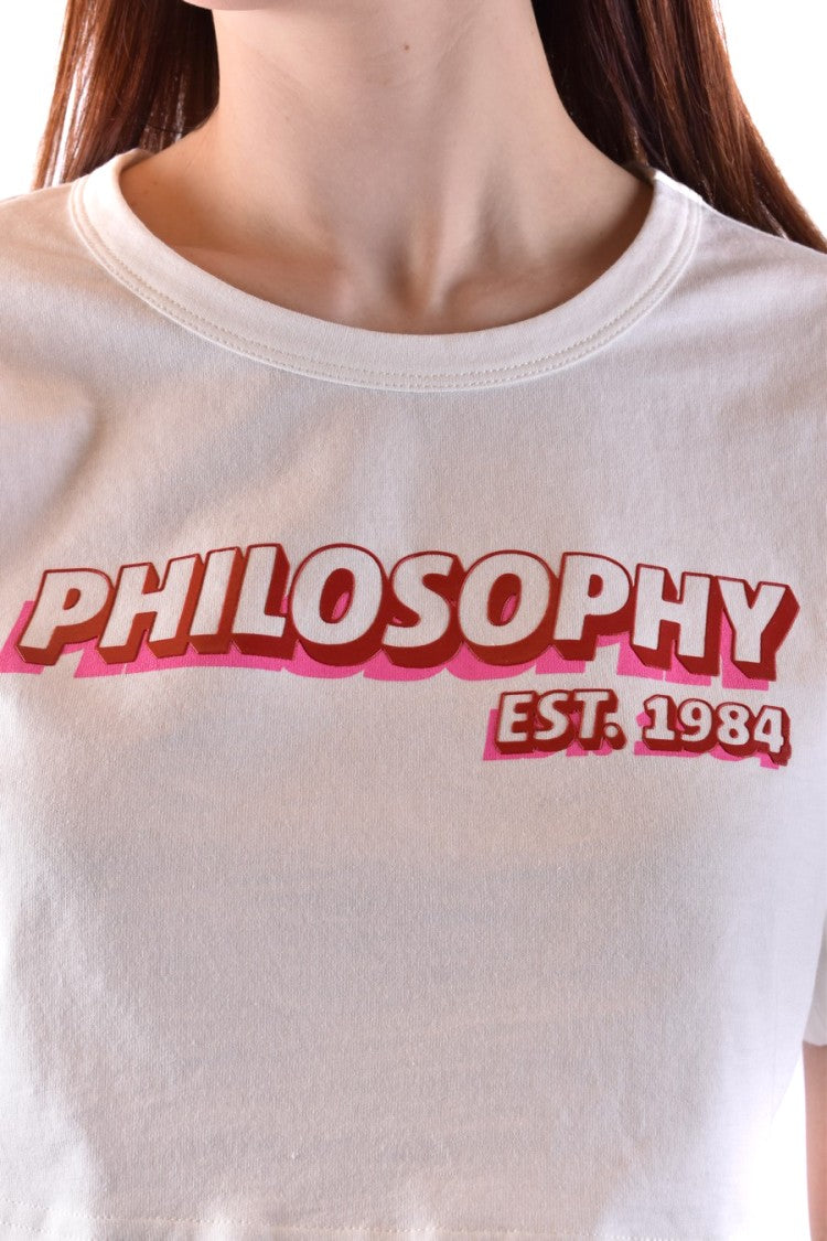 Philosophy Di Lorenzo Serafini Cropped T-Shirt With Bold Graphic