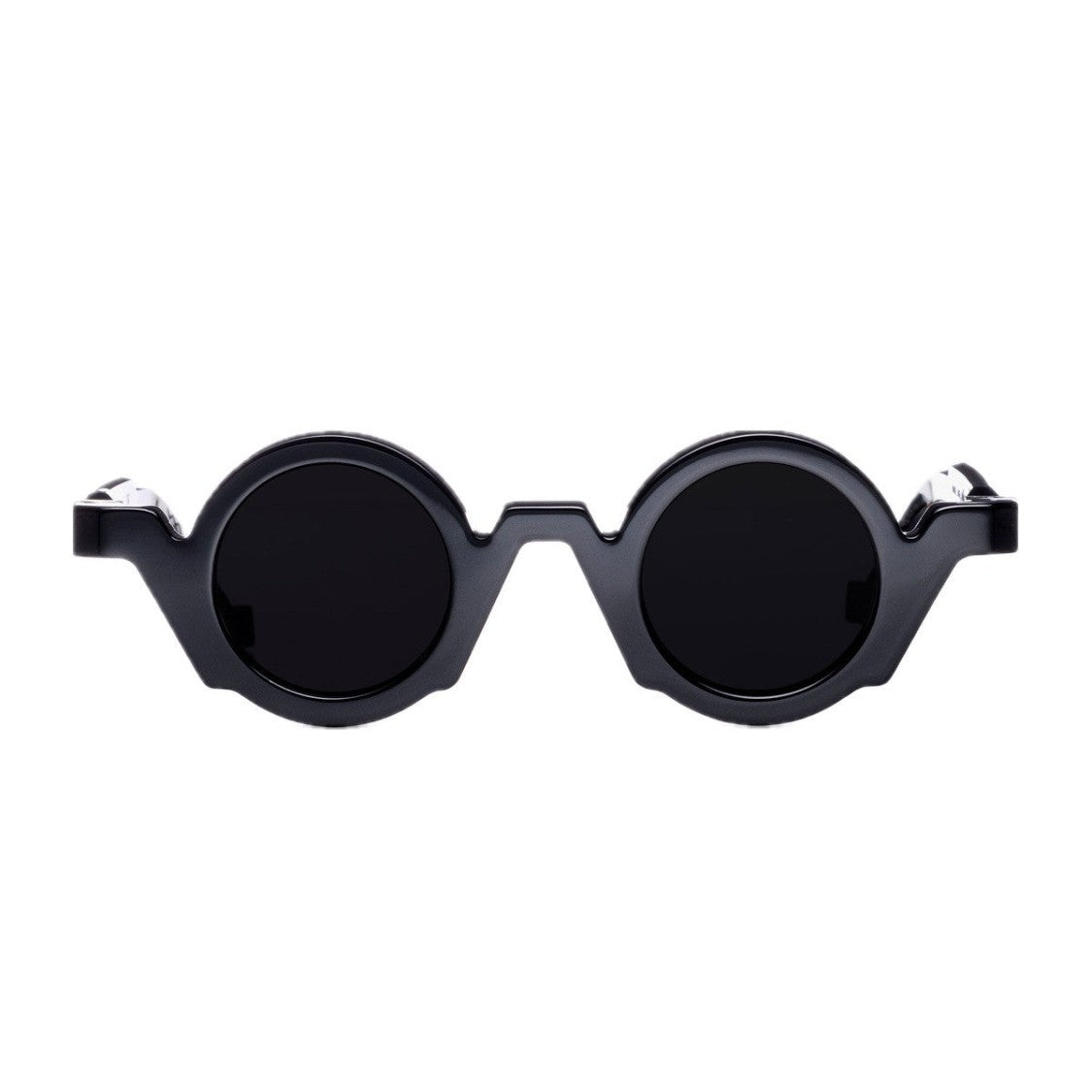 Vava Black Wl0070 White Label Bio-Acetate Round Sunglasses