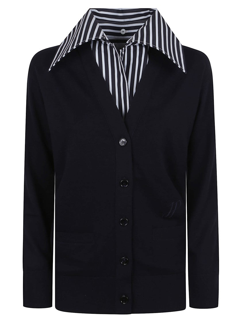 Patou Poplin Collar Cardigan