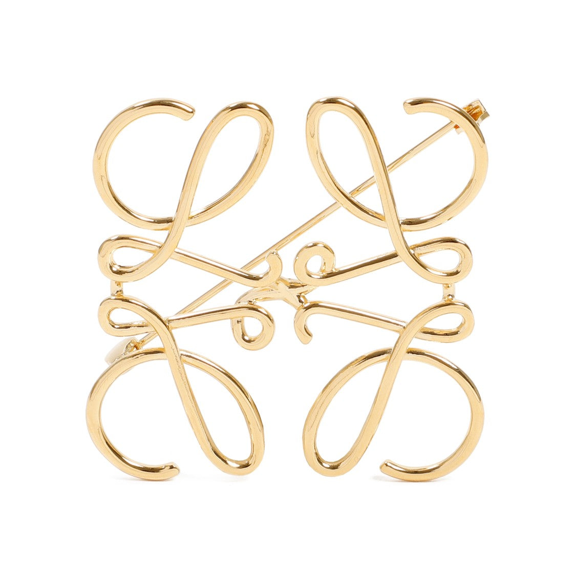 Loewe Gold-Plated Anagram Brooch