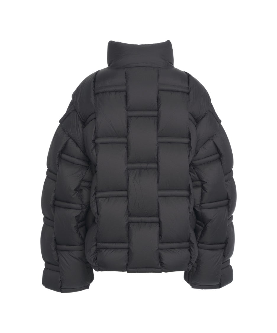 Raxxy Quilted Black Puffer Coat With High Collar