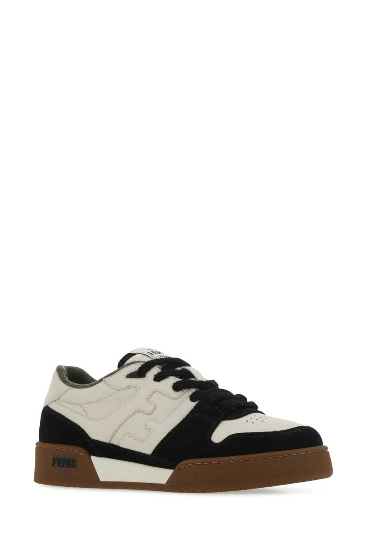 Fendi Multicolor Leather And Suede Match Sneakers
