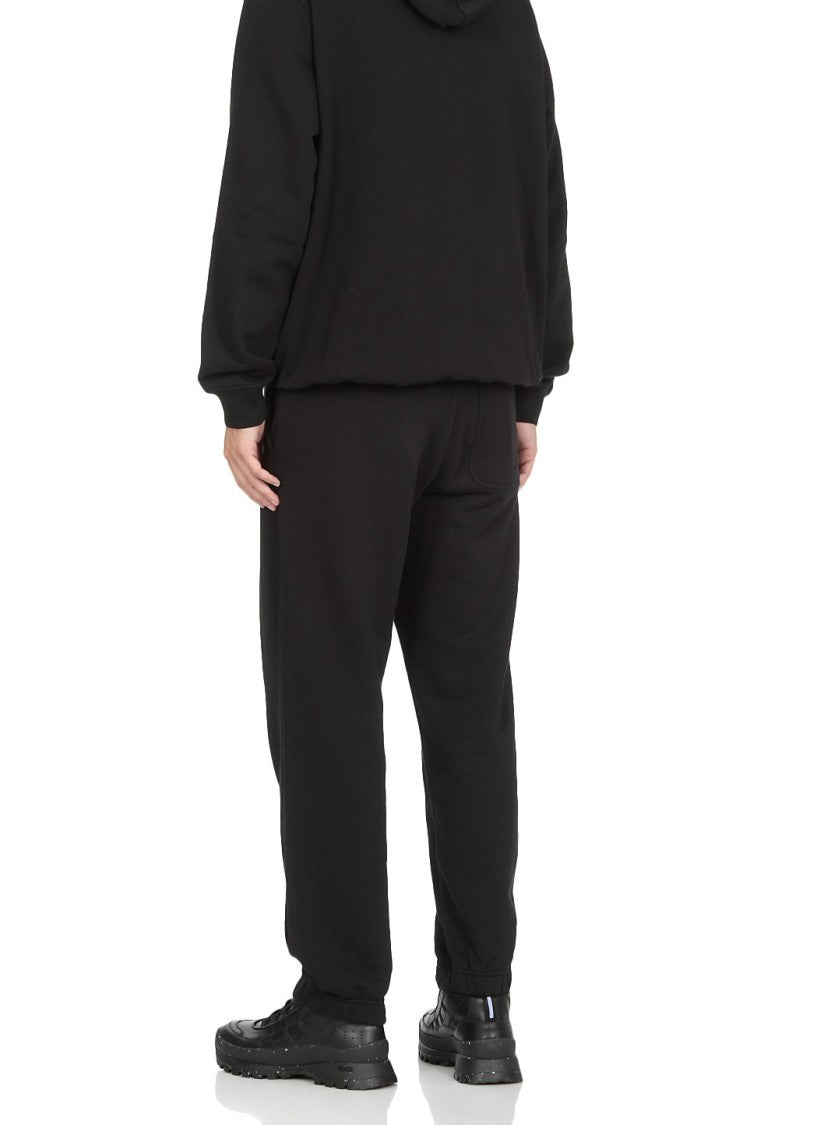 Msgm Relaxed-Fit Black Jogger Pants With Subtle Logo Detail