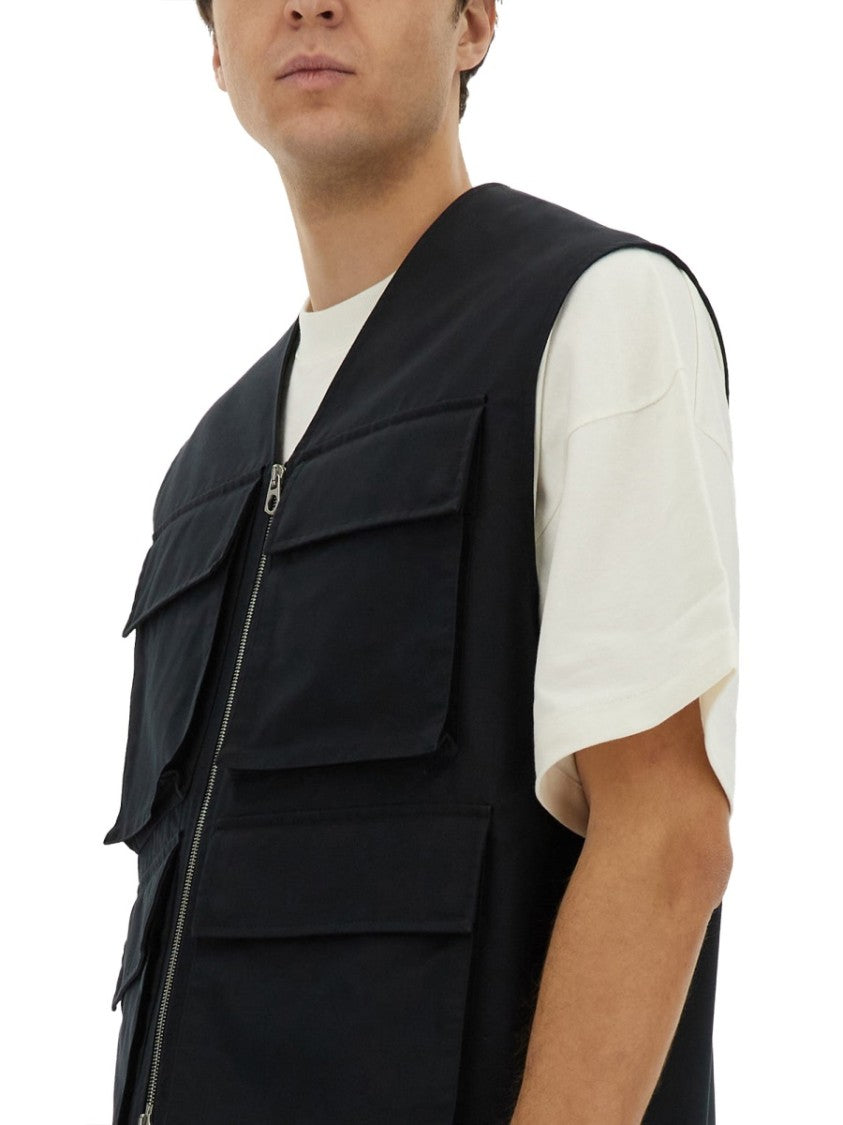 Jil Sander Black Cargo Vest