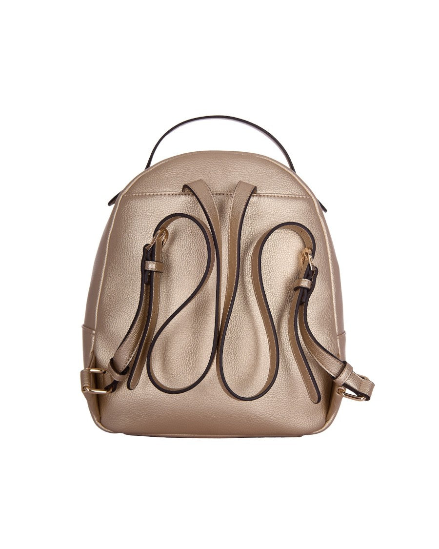 Liu Jo Light Gold Faux Leather Backpack