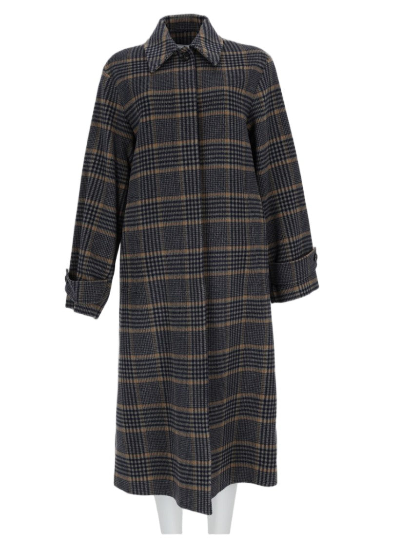 Paul Smith Multicolour Plaid Pointed Collar Short Coat