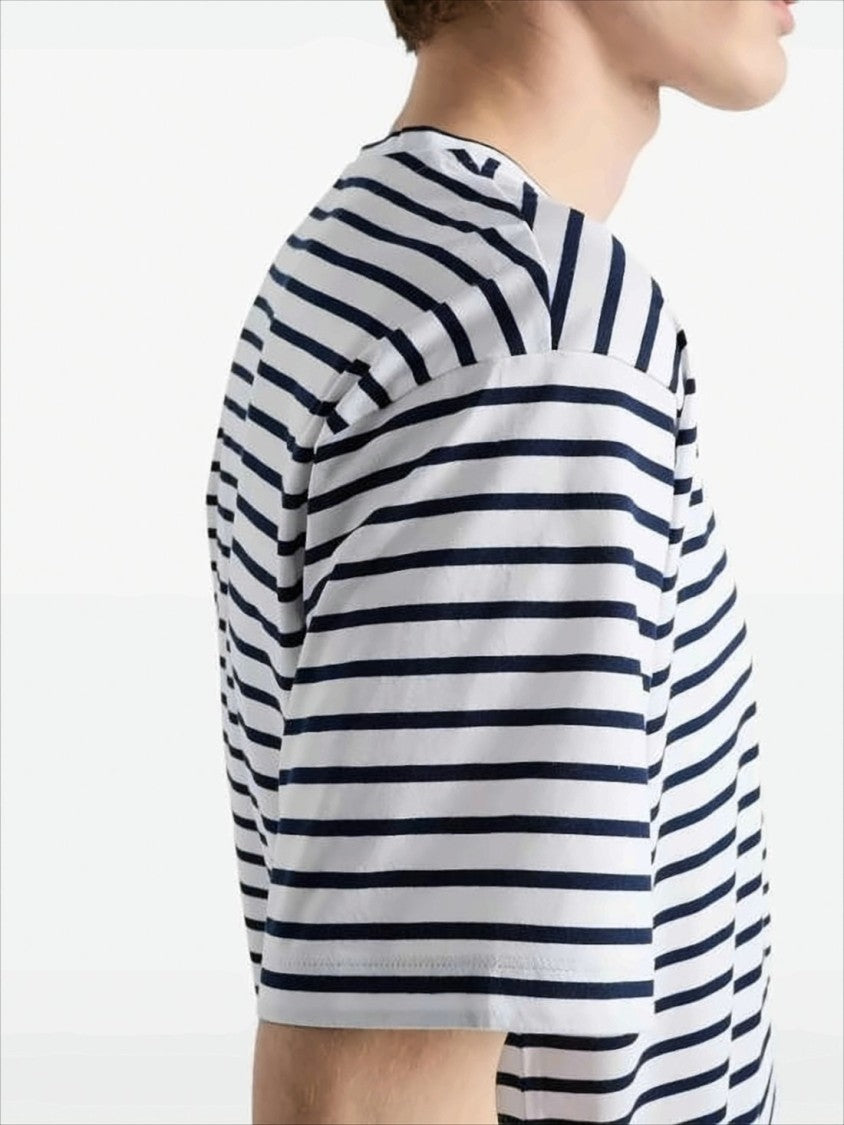 Prada Horizontal Stripe Short-Sleeved Prada T-Shirt