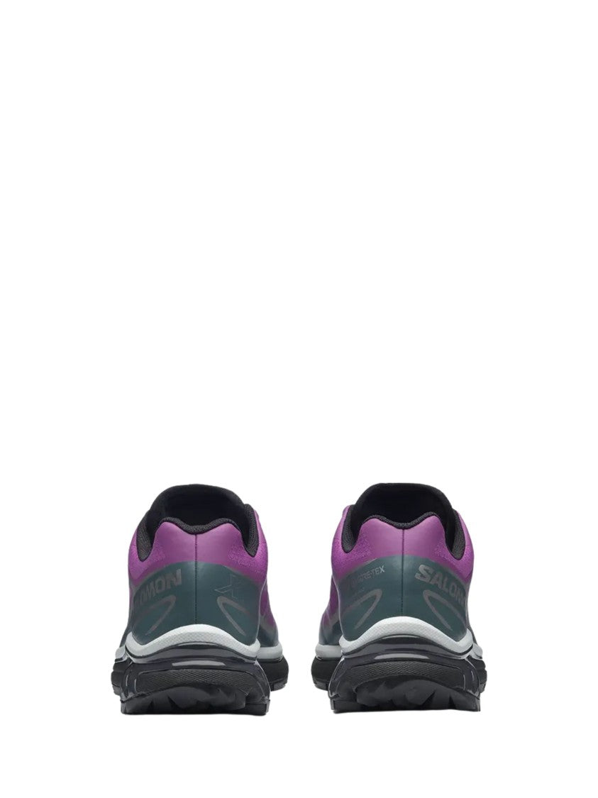Salomon Grey Purple Logo Rubber Sneakers