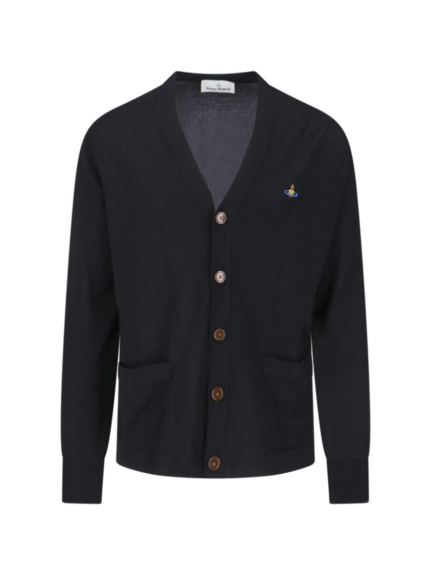 Vivienne Westwood Black Alex V-Neck Cotton Cardigan