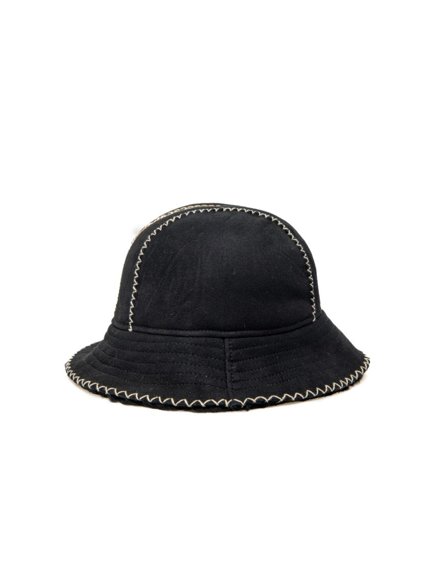 Ugg Atherson Embroidered Sheepskin Bucket Hat