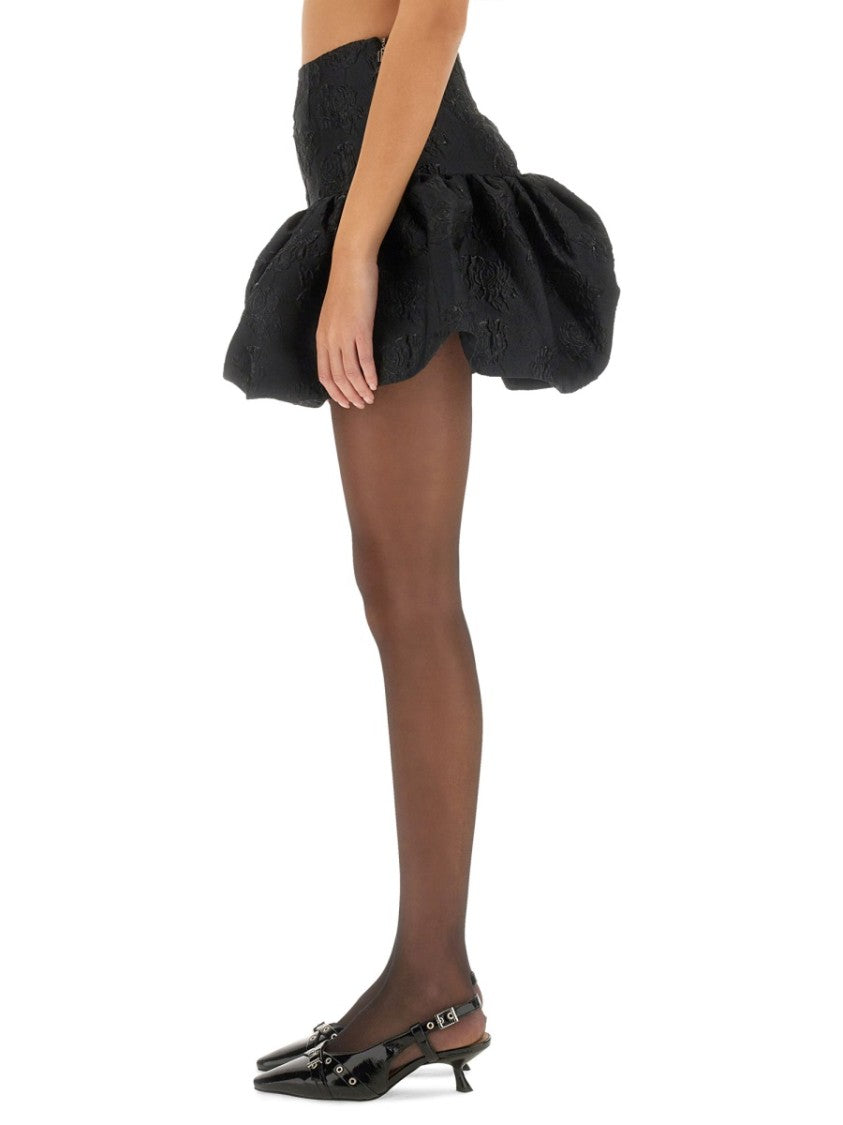 Rotate High-Waisted Mini Skirt In Textured Jacquard